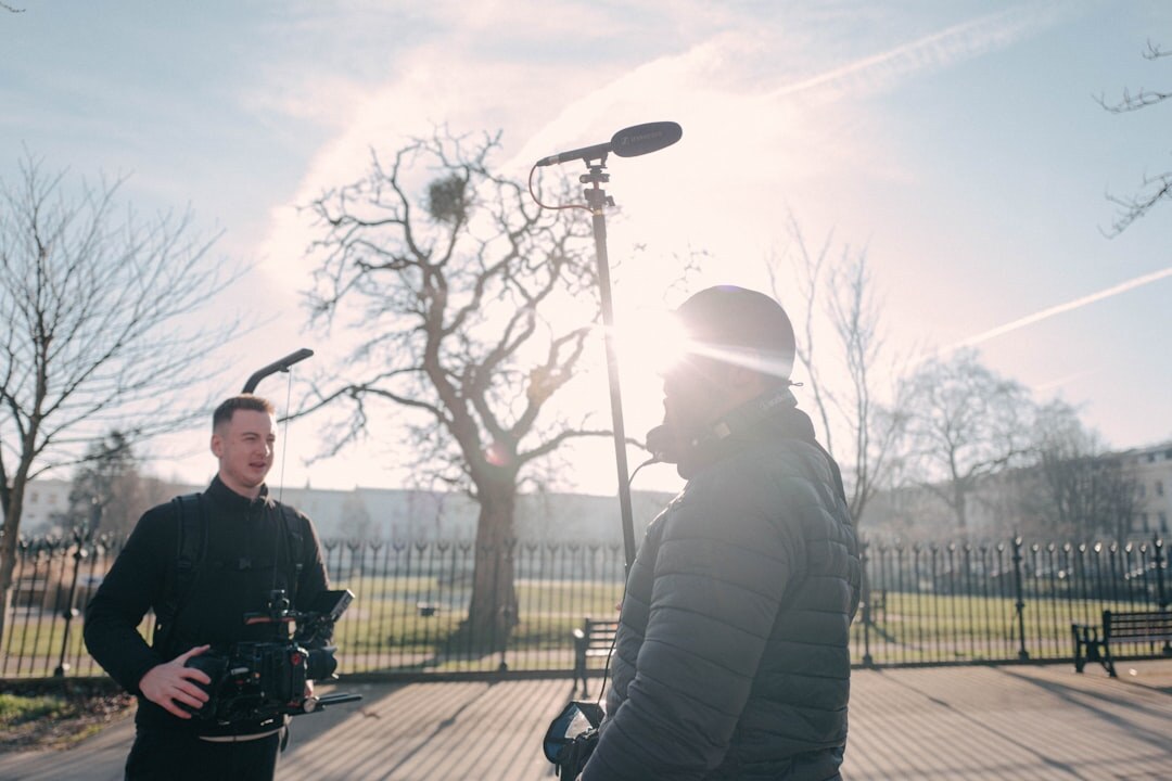 film crew on movie set