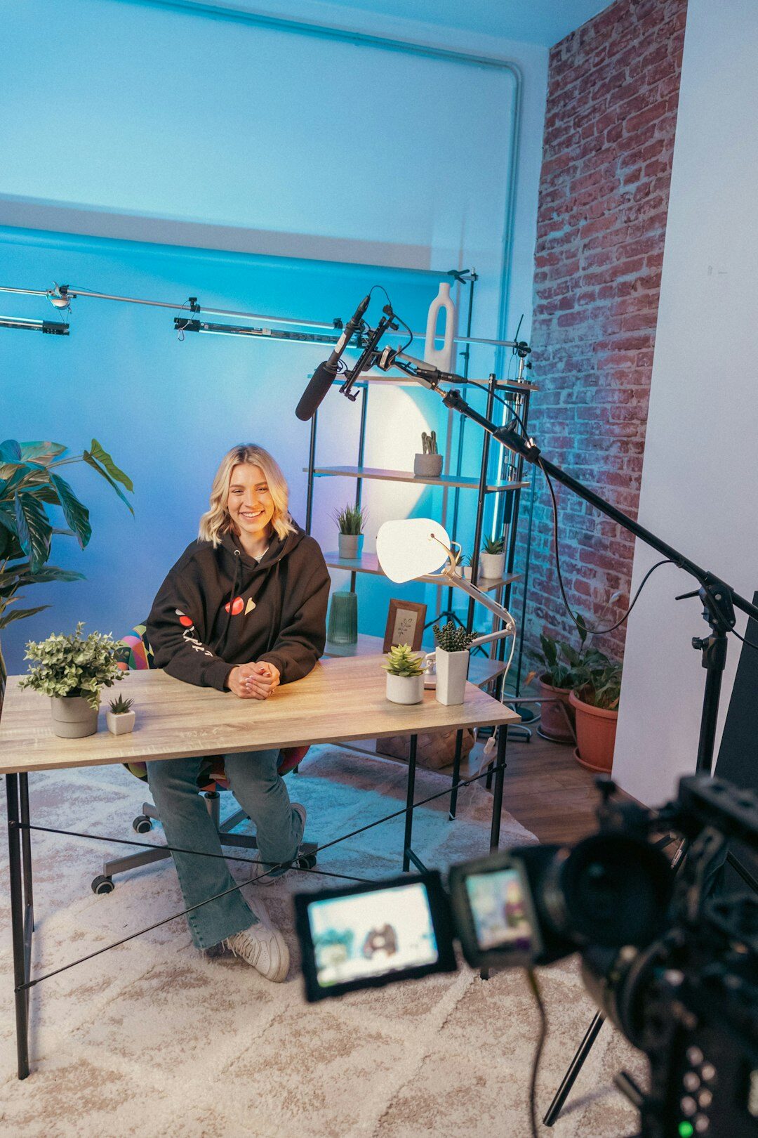television host on set